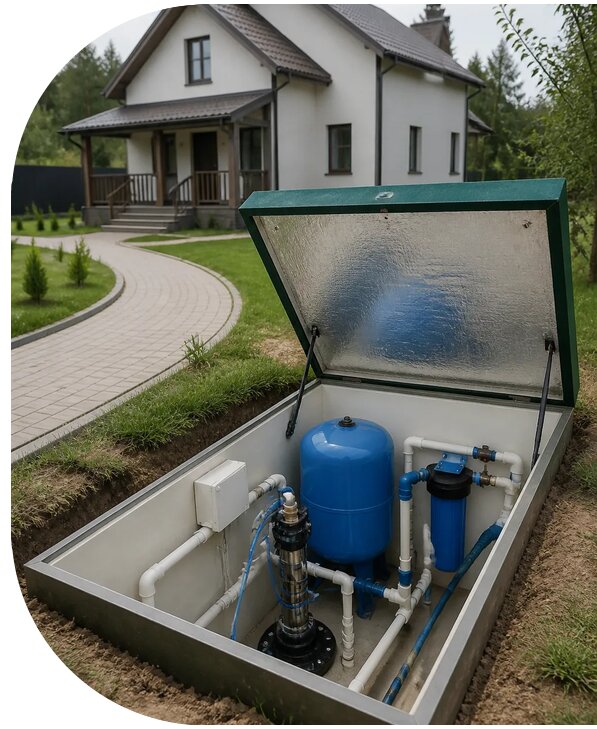 Автономное водоснабжение дома в Гулькевичах от 155610 р. | АПаруса-Гль